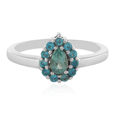 Blauer Apatit-Silberring