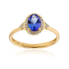 AAA-Tansanit-Goldring