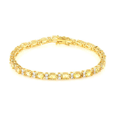 Goldener Beryll-Silberarmband
