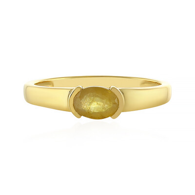 Gelber Madagaskar-Saphir-Silberring