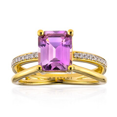 Pinkfarbener Diaspor-Goldring (AMAYANI)