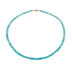 Blauer Apatit-Goldhalskette