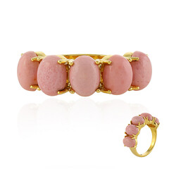 Australischer Pinkfarbener Opal-Silberring