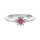 Pinkfarbener Spinell-Silberring