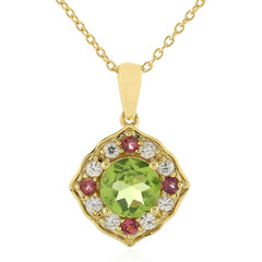 Peridot-Silberhalskette