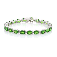 Russischer Diopsid-Silberarmband
