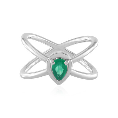 Grüner Onyx-Silberring