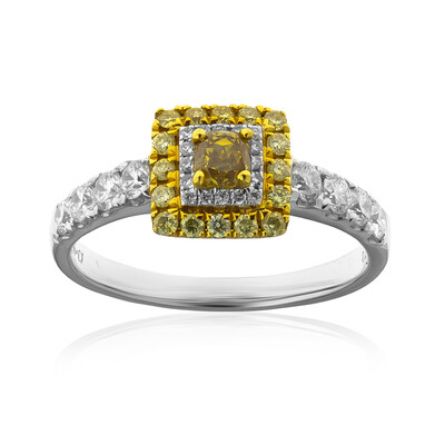 Gelber SI2 Brillant-Goldring (CIRARI)