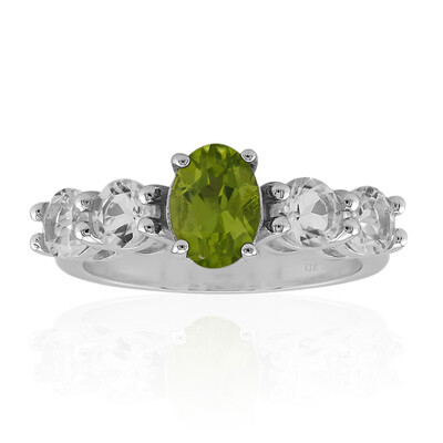 Burmesischer Peridot-Silberring