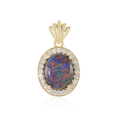 Andamooka-Matrix-Opal-Goldanhänger (AMAYANI)