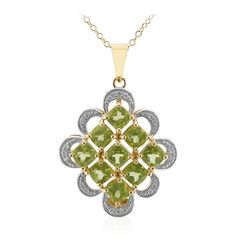 Burmesischer Peridot-Silberhalskette