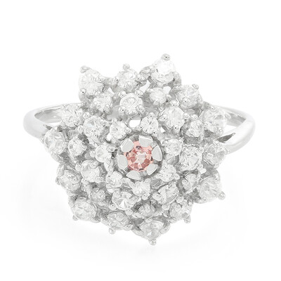 Padparadscha-Saphir-Silberring