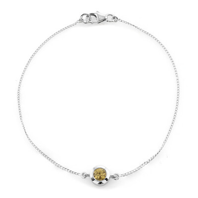Gelber Zirkon-Silberarmband