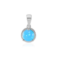 Äthiopischer Blauer Opal-Silberanhänger