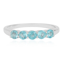 Blauer Apatit-Silberring