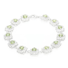 Russischer Apatit-Silberarmband