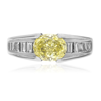 Gelber SI2 Diamant-Platinring (CIRARI)