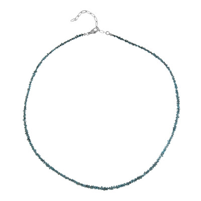 Blauer Diamant-Silberhalskette (CUSTODANA)