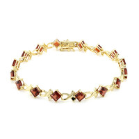 Mosambik-Granat-Silberarmband