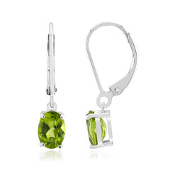 Burmesischer Peridot-Silberohrringe