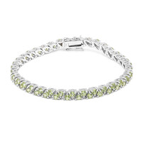 Burmesischer Peridot-Silberarmband