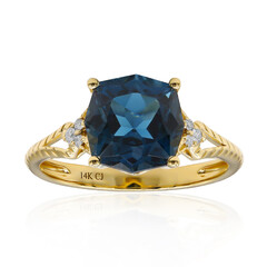 Londonblauer Topas-Goldring (CIRARI)