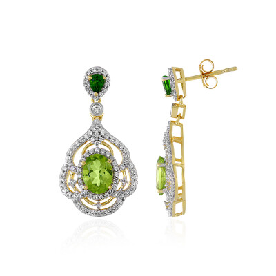 Peridot-Silberohrringe