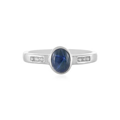 Blauer Stern-Saphir-Silberring