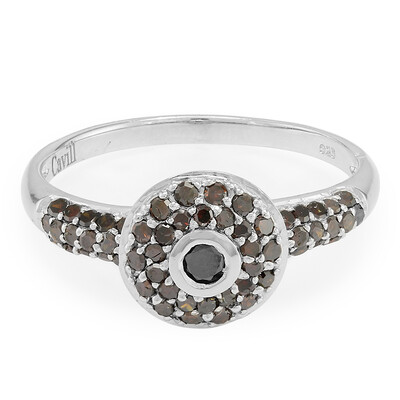 Fancy-Diamant-Silberring