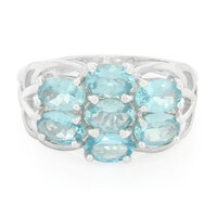 Blauer Apatit-Silberring