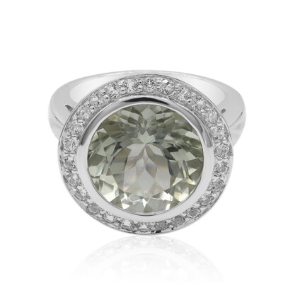Grüner Amethyst-Silberring