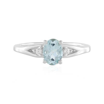 Brasilianischer Aquamarin-Silberring