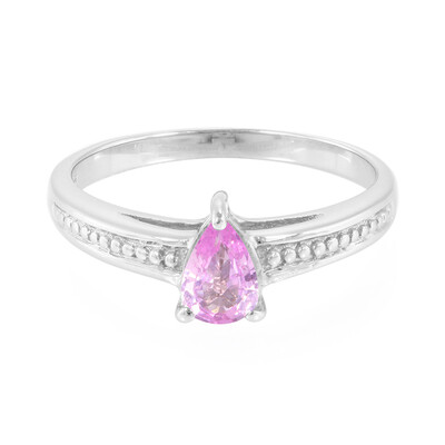 Pinkfarbener Ceylon-Saphir-Silberring