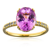 Brasilianischer Kunzit-Goldring