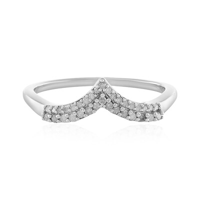 I2 (I) Diamant-Silberring
