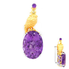 Amethyst-Silberanhänger/-brosche (Gems en Vogue)