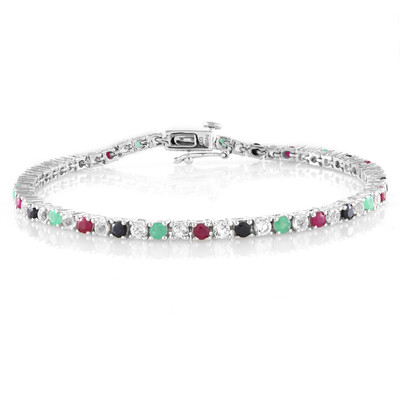 Edelstein-Silberarmband