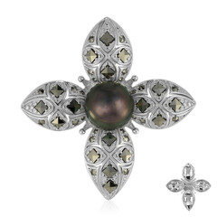 Tahitiperlen-Silberanhänger/-brosche (Annette classic)