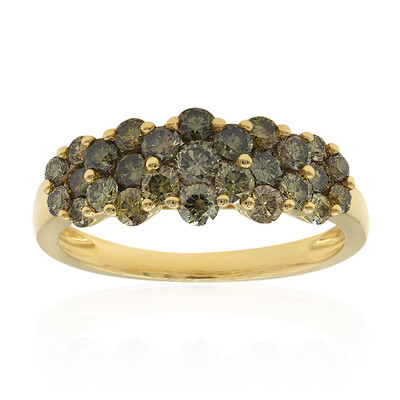Grüner SI1 Brillant-Goldring (CIRARI)