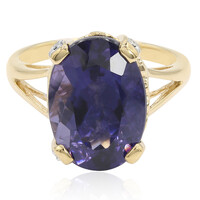 Blaubeer-Quarz-Goldring