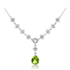 Peridot-Silbercollier