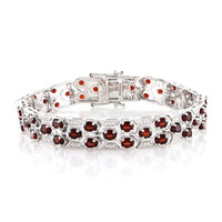 Mosambik-Granat-Silberarmband