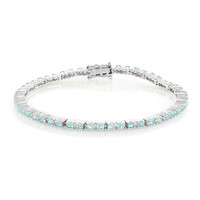 Blauer Apatit-Silberarmband
