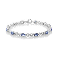 Blauer Saphir-Silberarmband