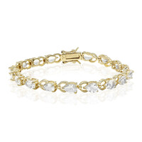 Weißer Topas-Silberarmband