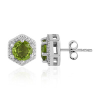 Peridot-Silberohrringe