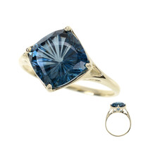 Londonblauer Topas-Goldring
