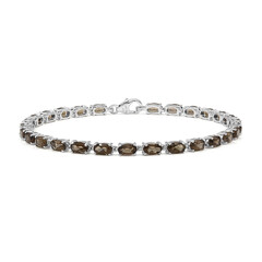Rauchquarz-Silberarmband