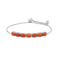 Äthiopischer Roter Opal-Silberarmband