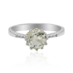 Grüner Amethyst-Silberring